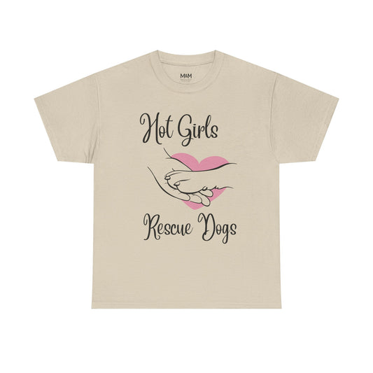 Hot Girls Rescue Dogs T‑Shirt – Trendy Animal Rescue Graphic Tee
