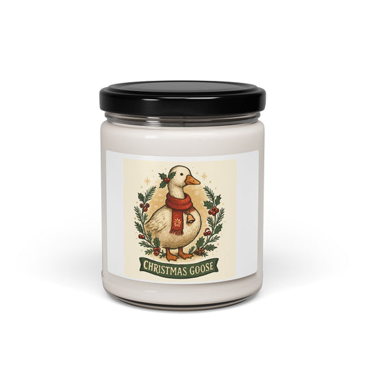 Christmas Goose Scented Soy Candle — 9oz Holiday Jar Candle