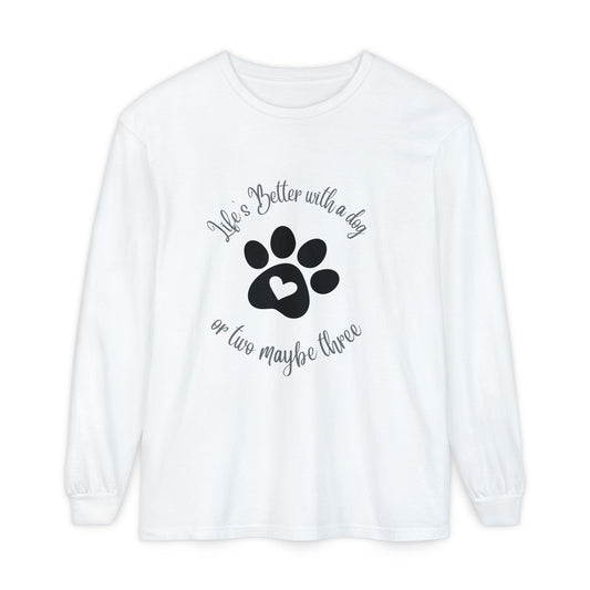 "Life's Better with a Dog (or Two, Maybe Three)" Paw Print