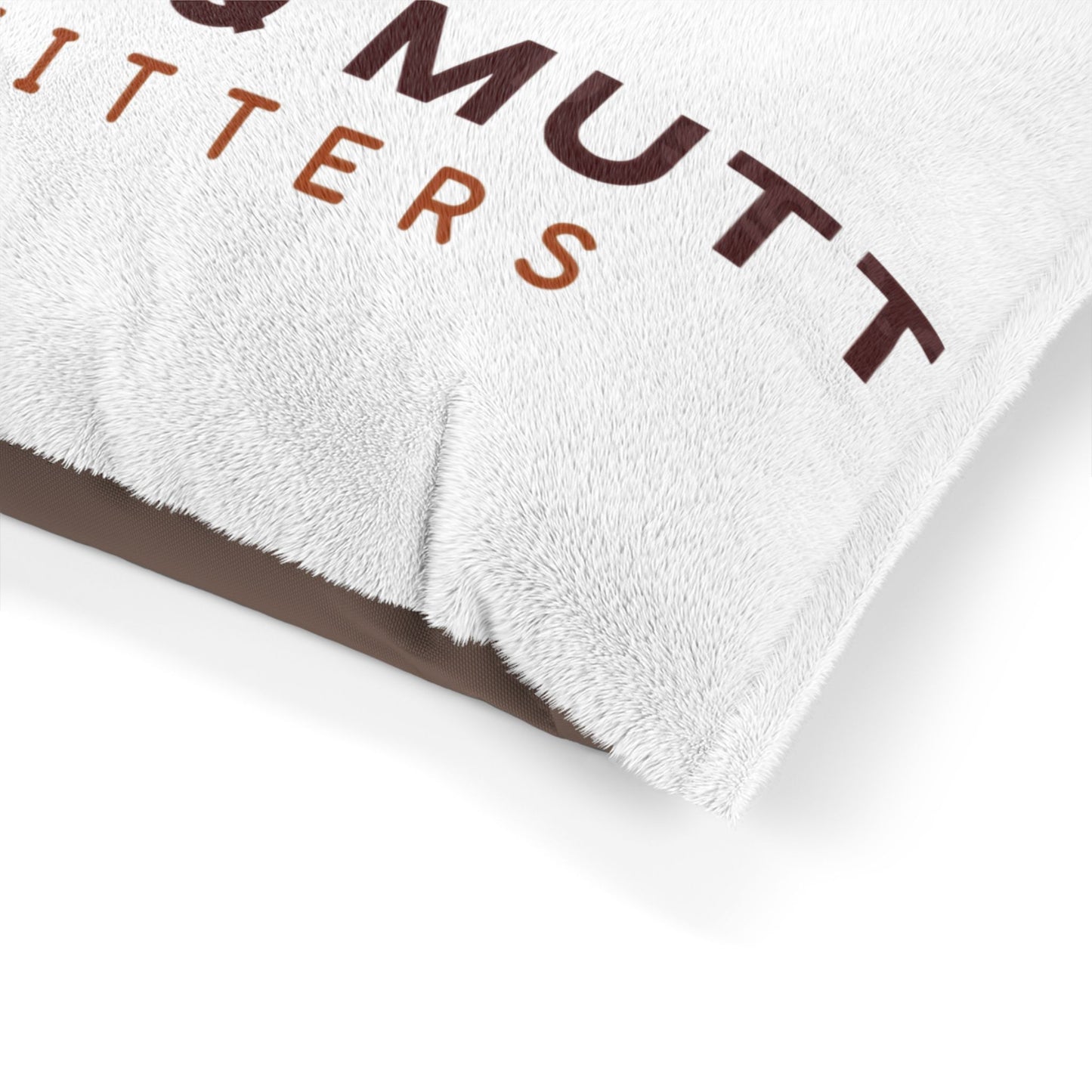 Maple & Mutt Outfitters Plush Pet Bed — Cozy Logo Dog Bed for Small to Medium Dogs