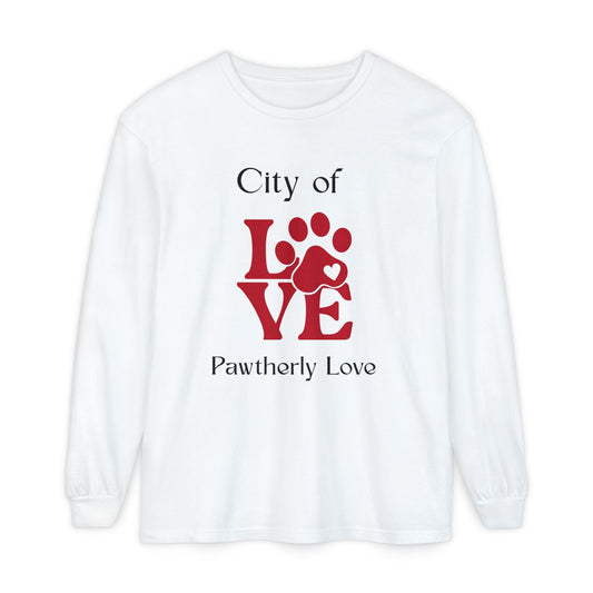City of Love Pawthery Love Long Sleeve Tee