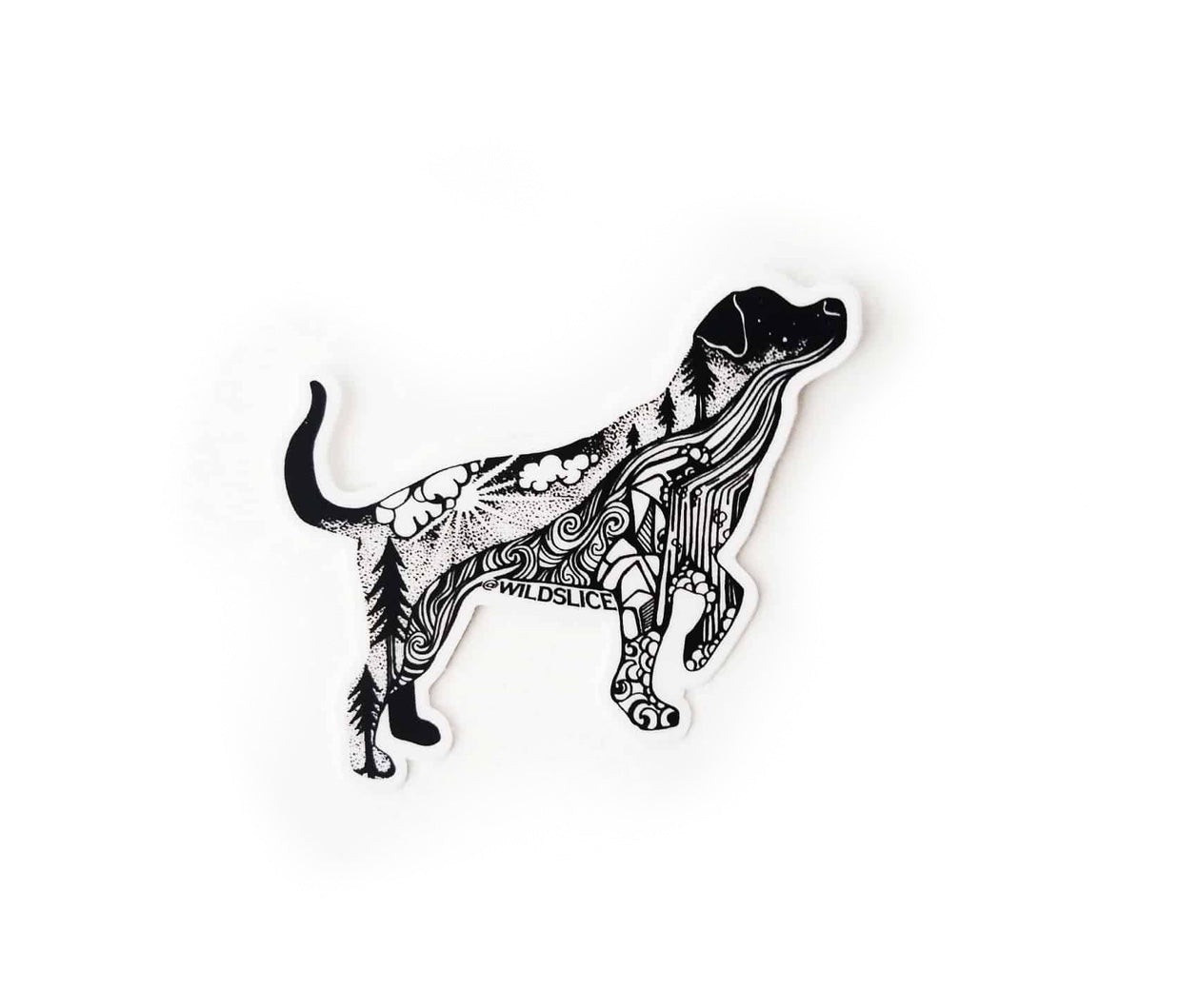 Hiking Dog 3” sticker