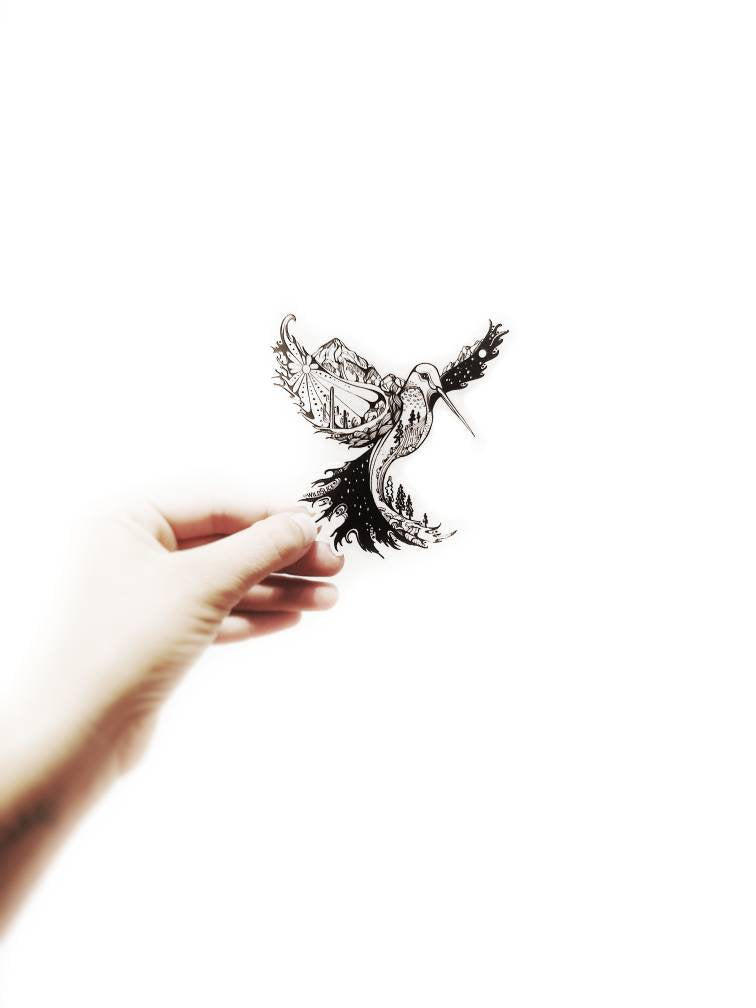Hummingbird Phoenix 4” sticker