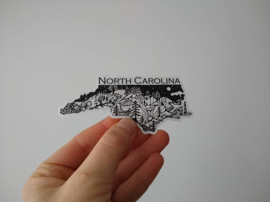 North Carolina State 4" sticker