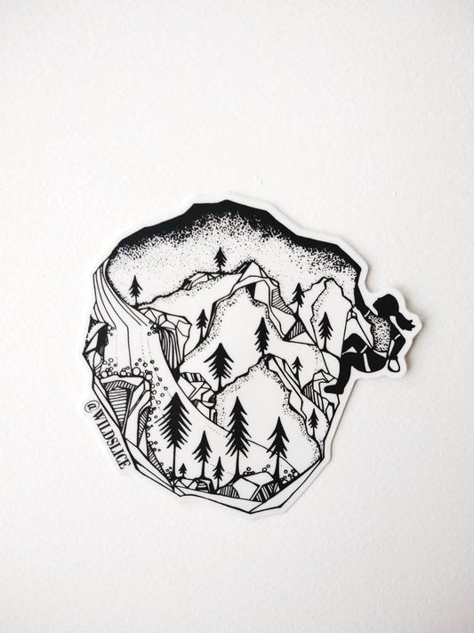 Rock Climber Girl Stickers
