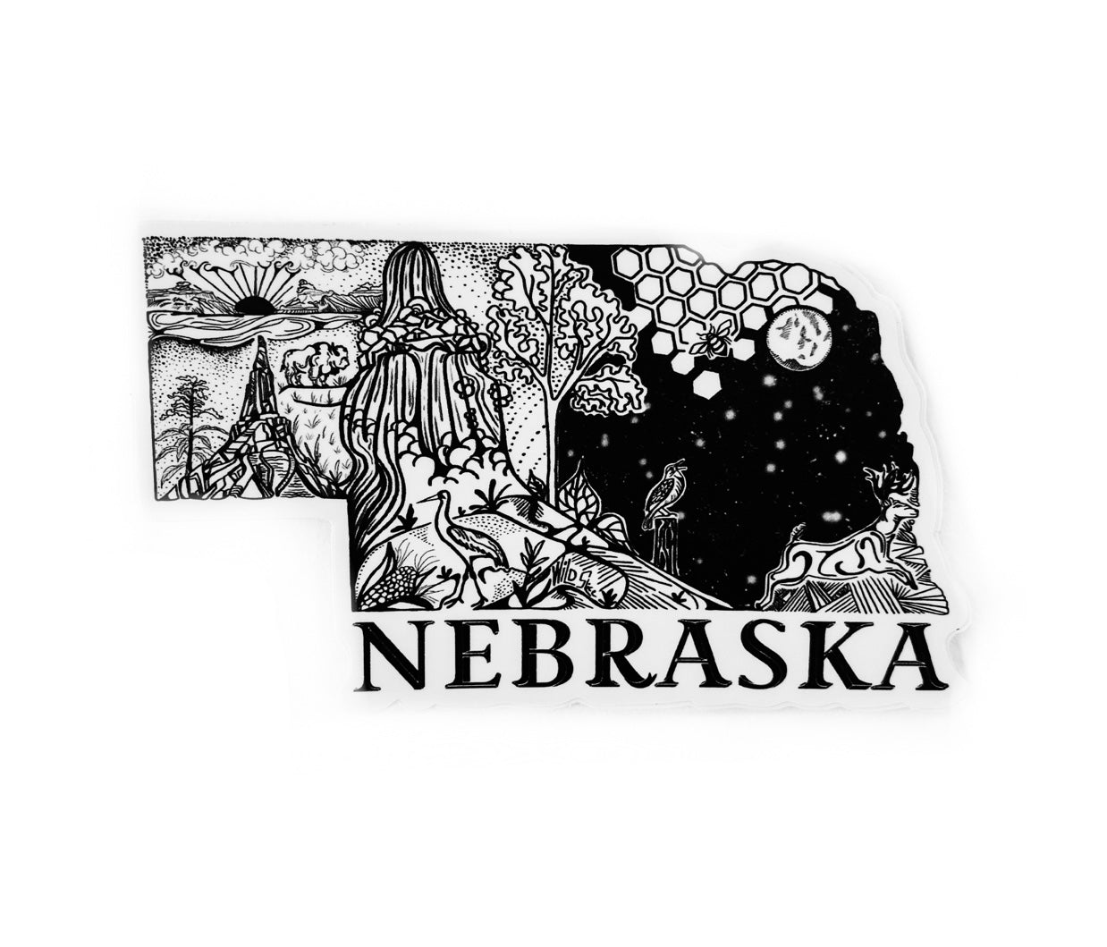 NEBRASKA State  4" sticker