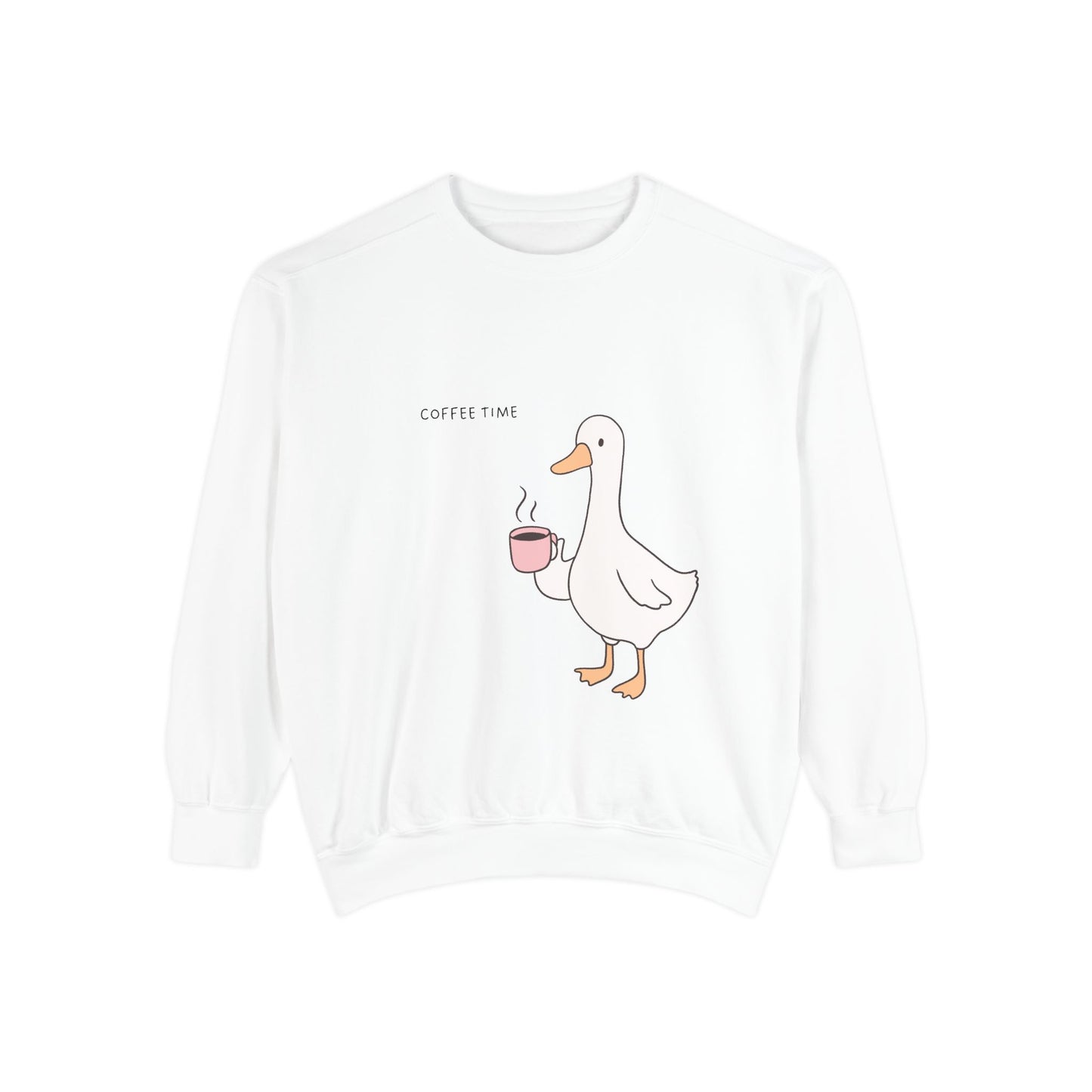 Goose Coffee Sweatshirt — "Coffee Time" Cozy Crewneck