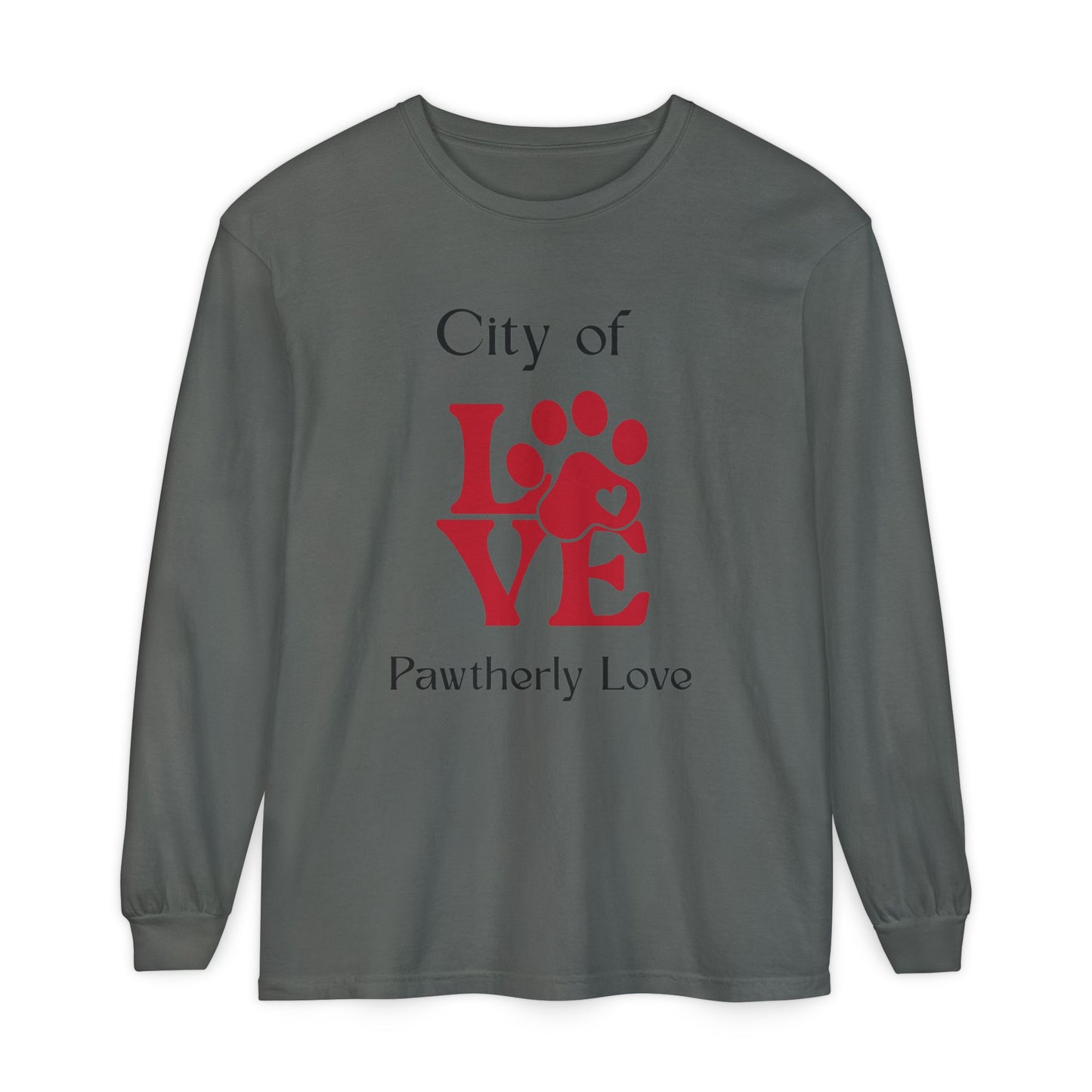 City of Love Pawthery Love Long Sleeve Tee