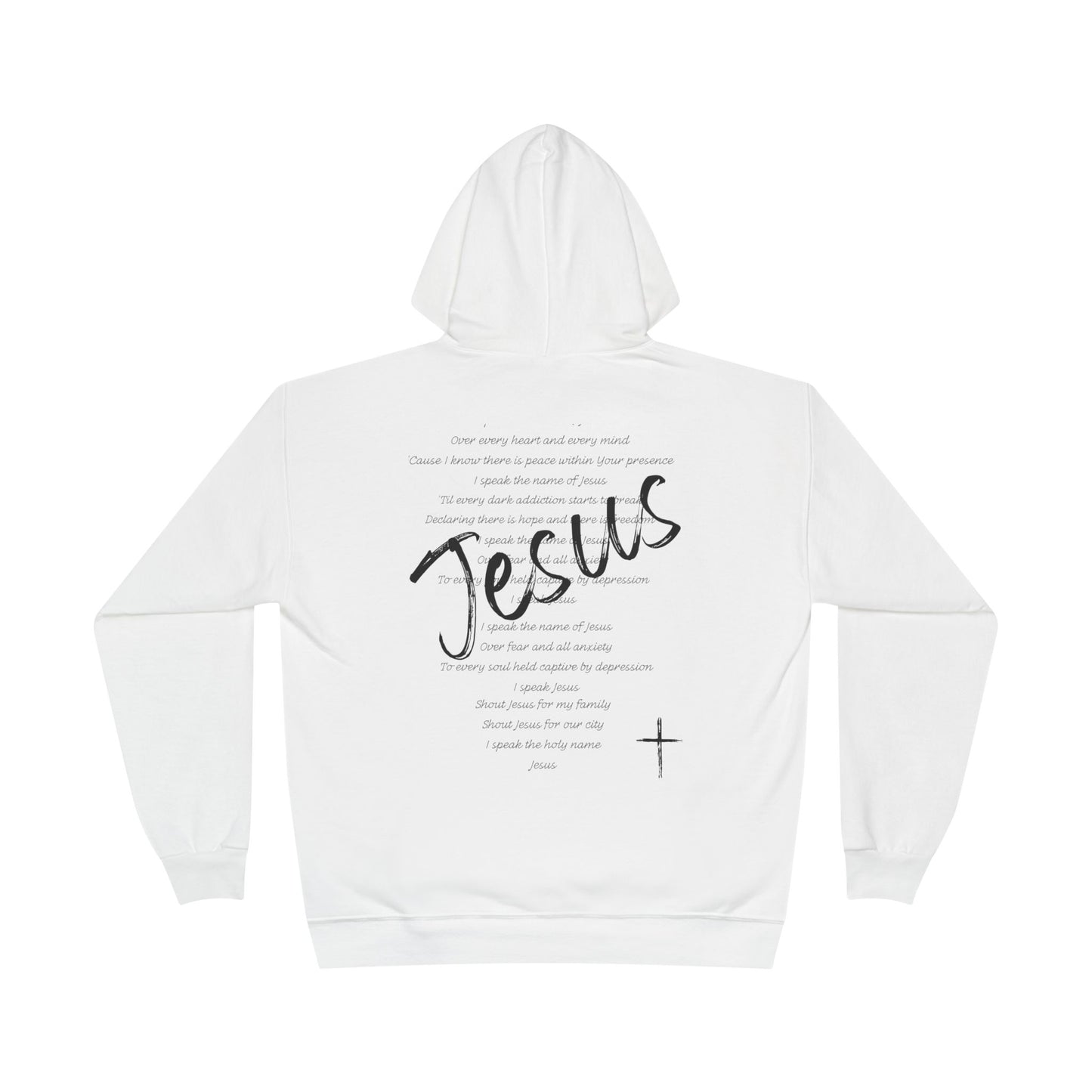 Jesus Heart Cross Hoodie — I speak the Name of Jesus
