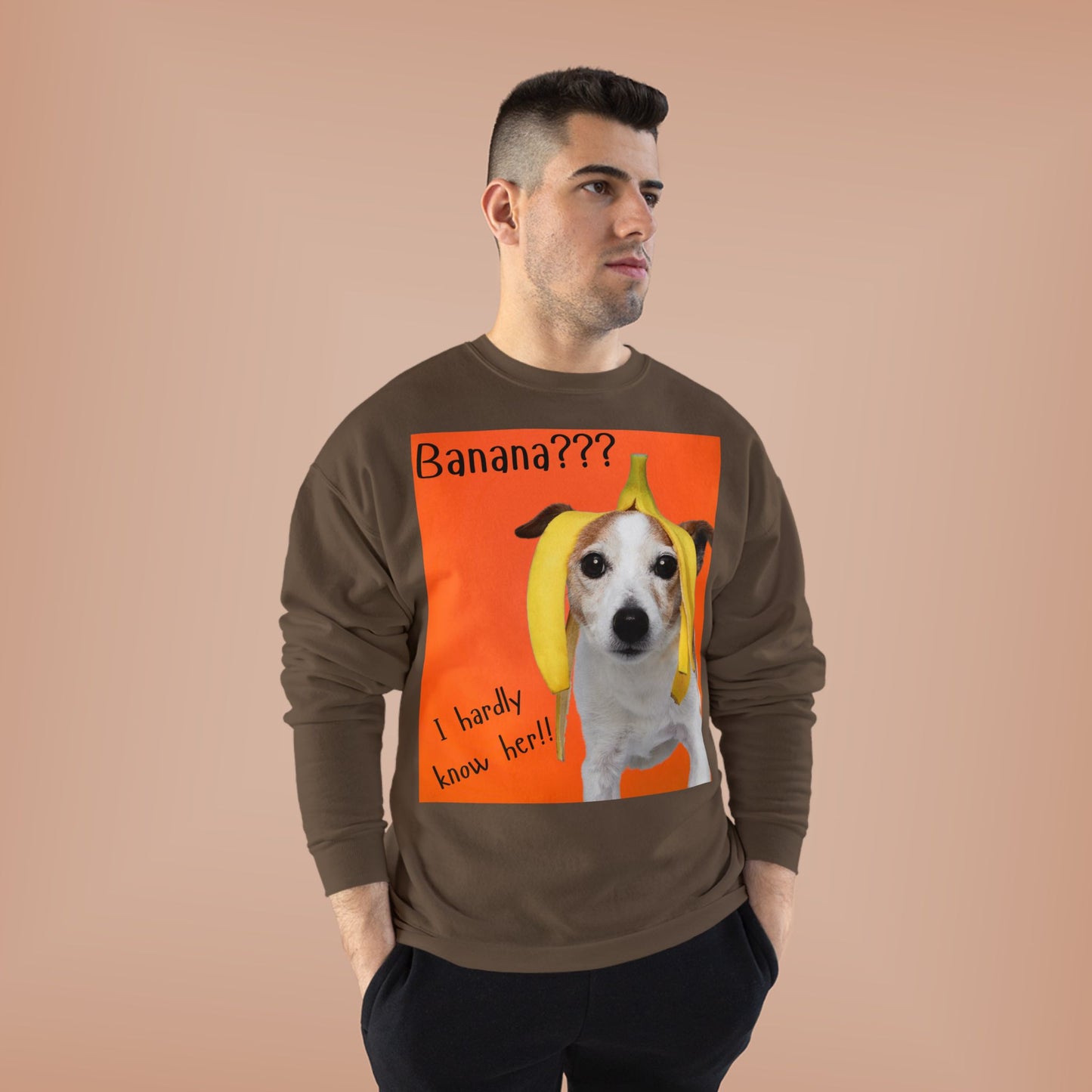 Banana??? I Barely Know Her! Dog Crewneck Sweatshirt