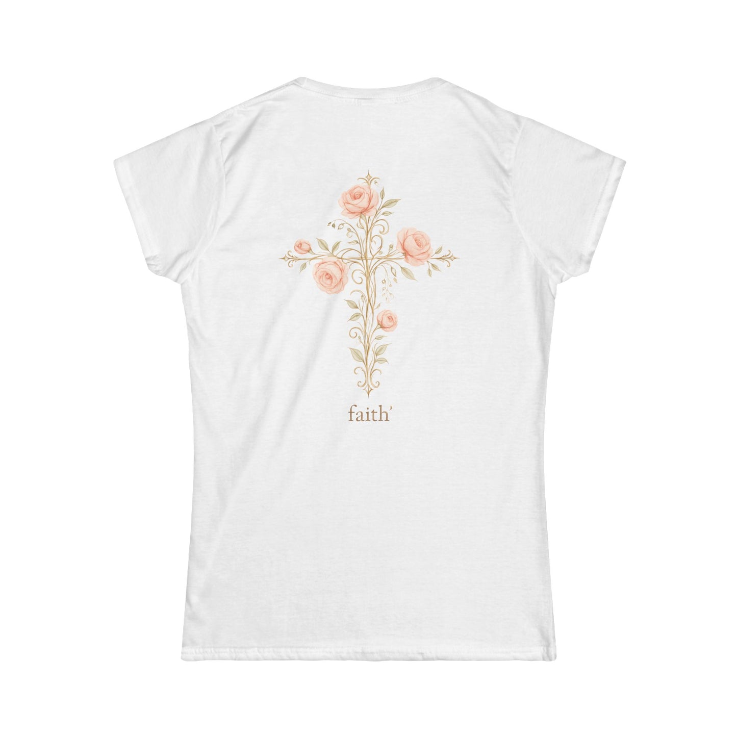 “Women’s Floral Cross Faith T‑Shirt | Christian Apparel & Inspirational Gift”