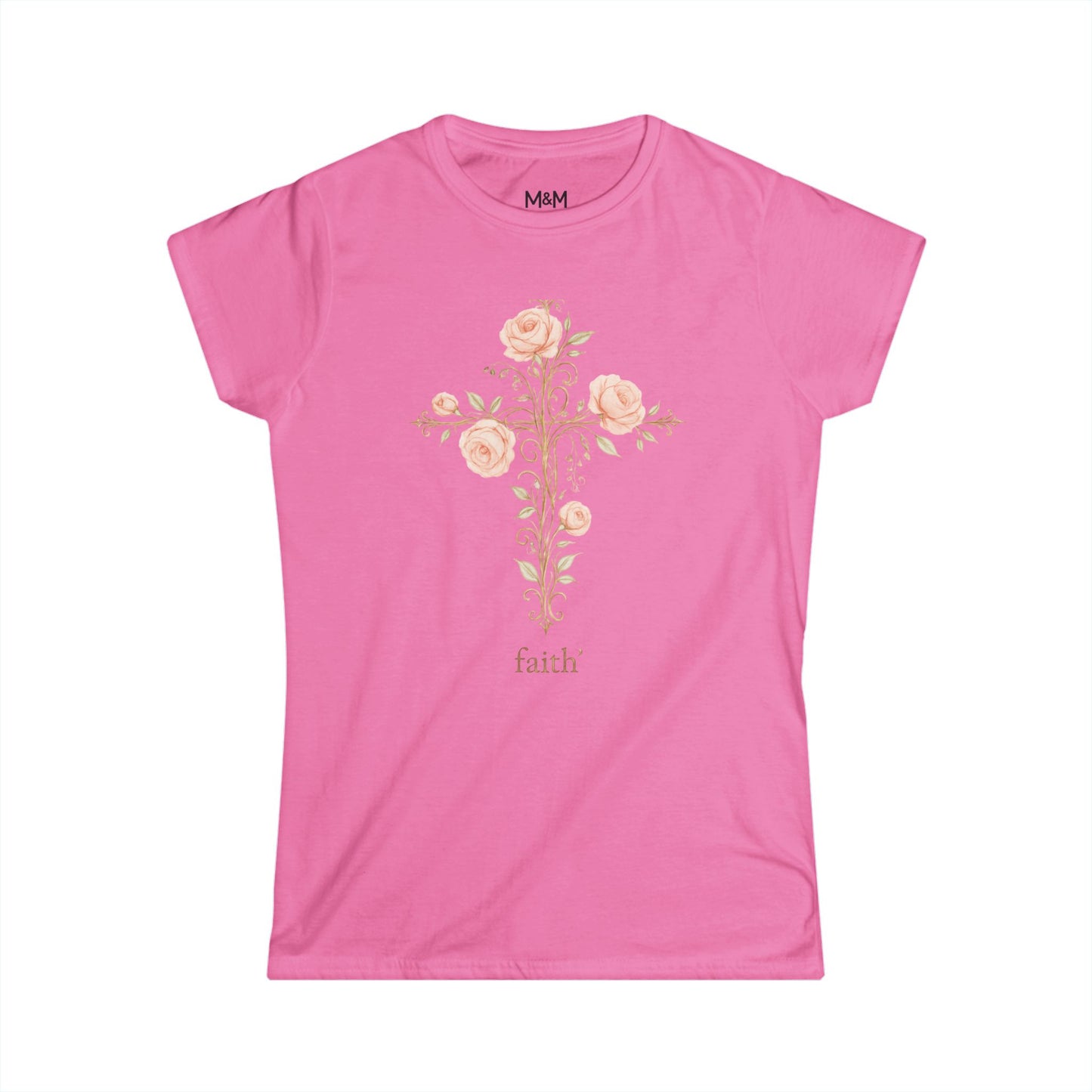 “Women’s Floral Cross Faith T‑Shirt | Christian Apparel & Inspirational Gift”