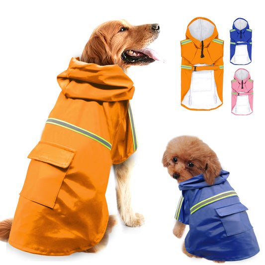 🐶🌧️ Reflective Dog Rain Coat – Waterproof, Windproof & Built for Adventure