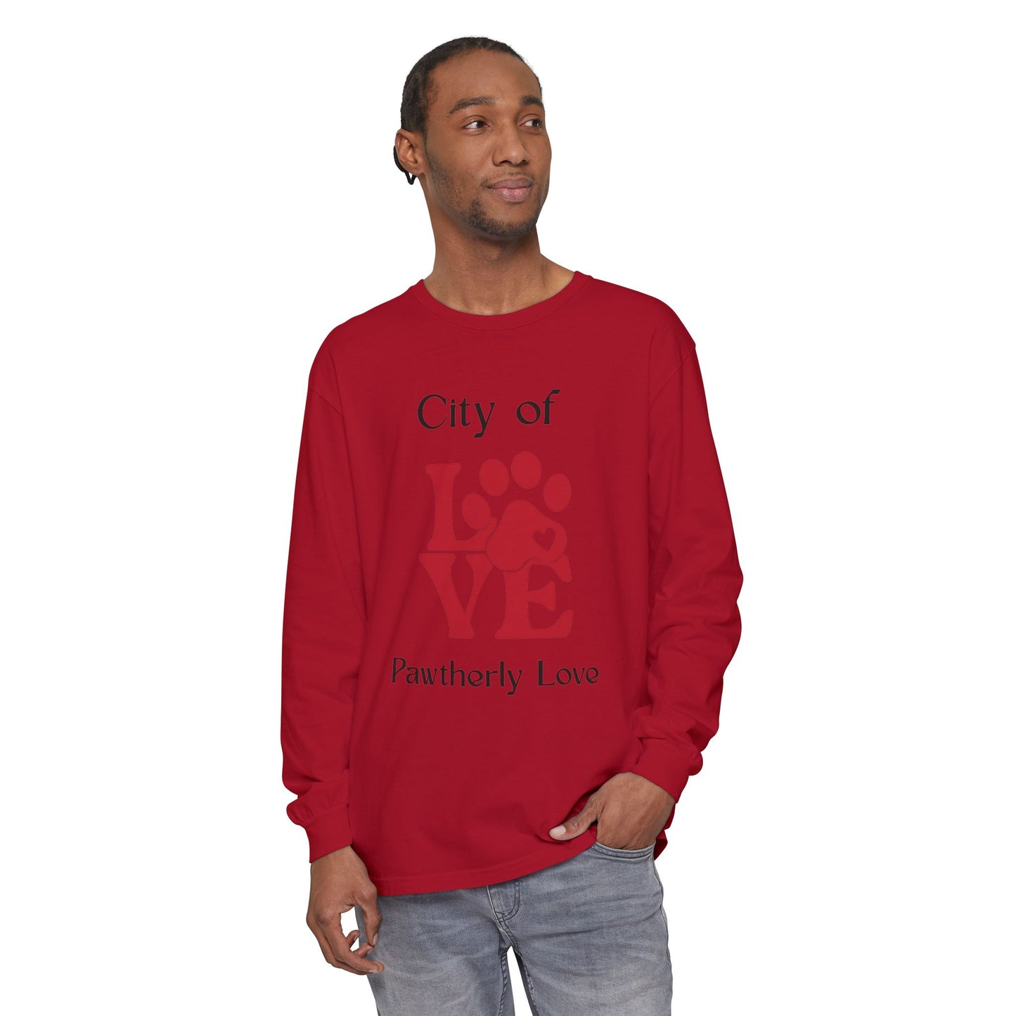 City of Love Pawthery Love Long Sleeve Tee