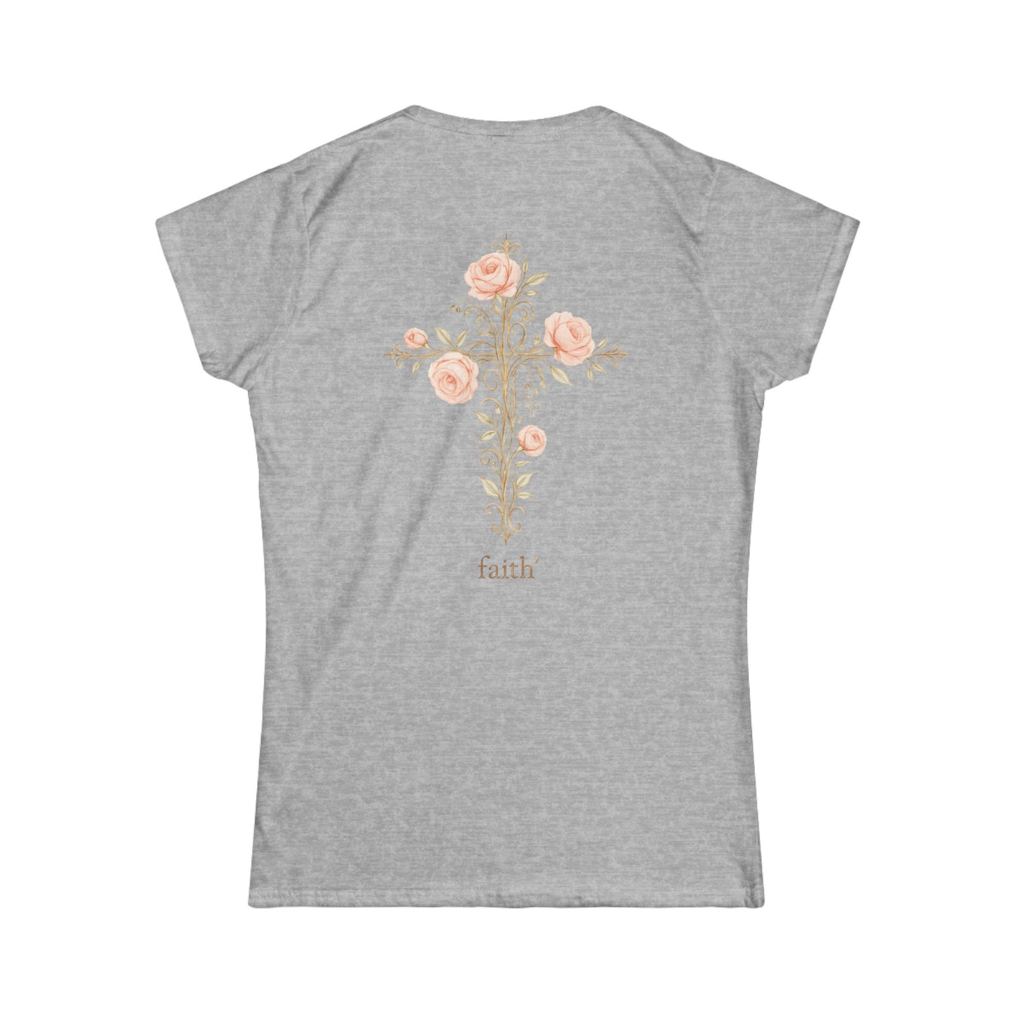 “Women’s Floral Cross Faith T‑Shirt | Christian Apparel & Inspirational Gift”