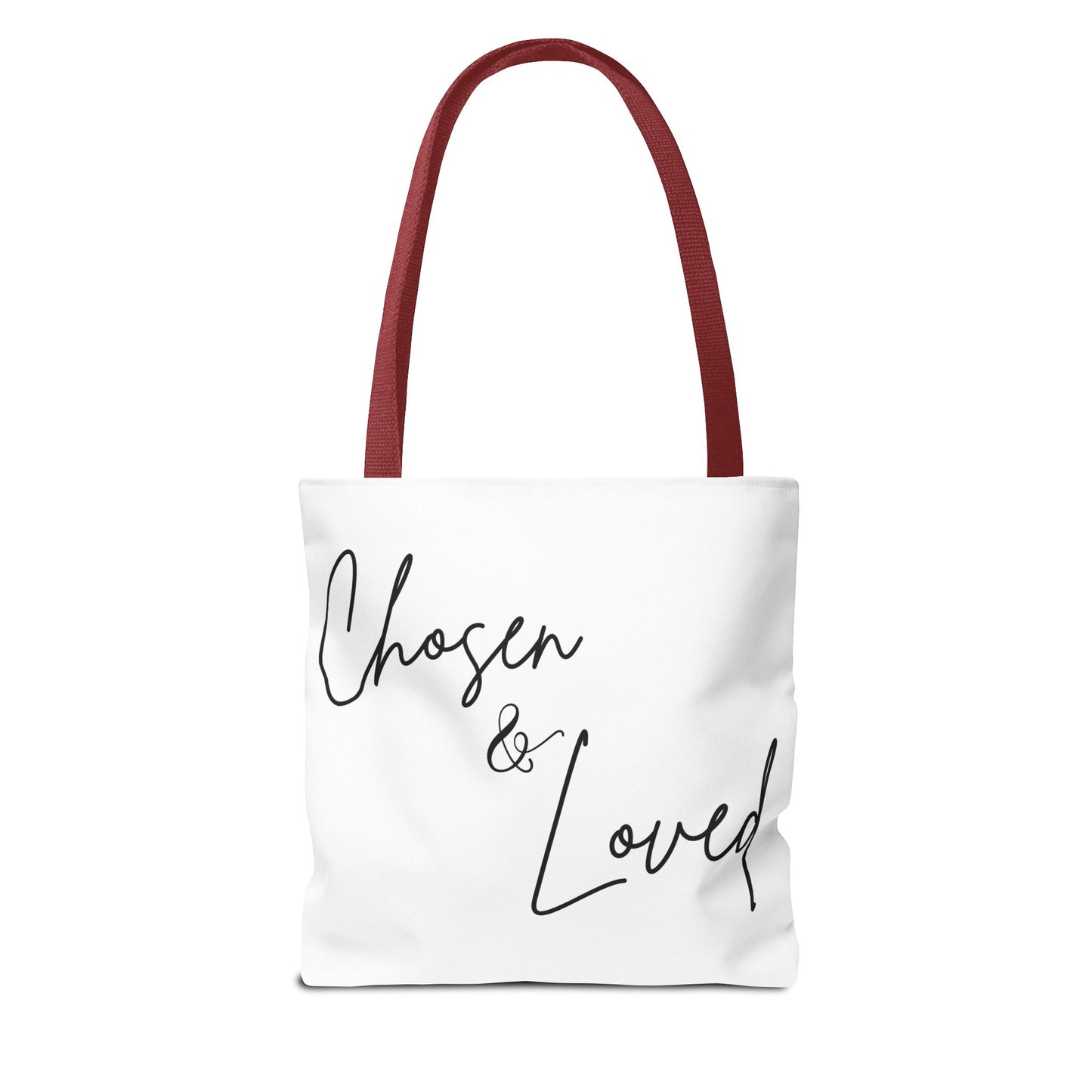 Chosen and Loved Tote Bag — Inspirational All-Over Print Tote