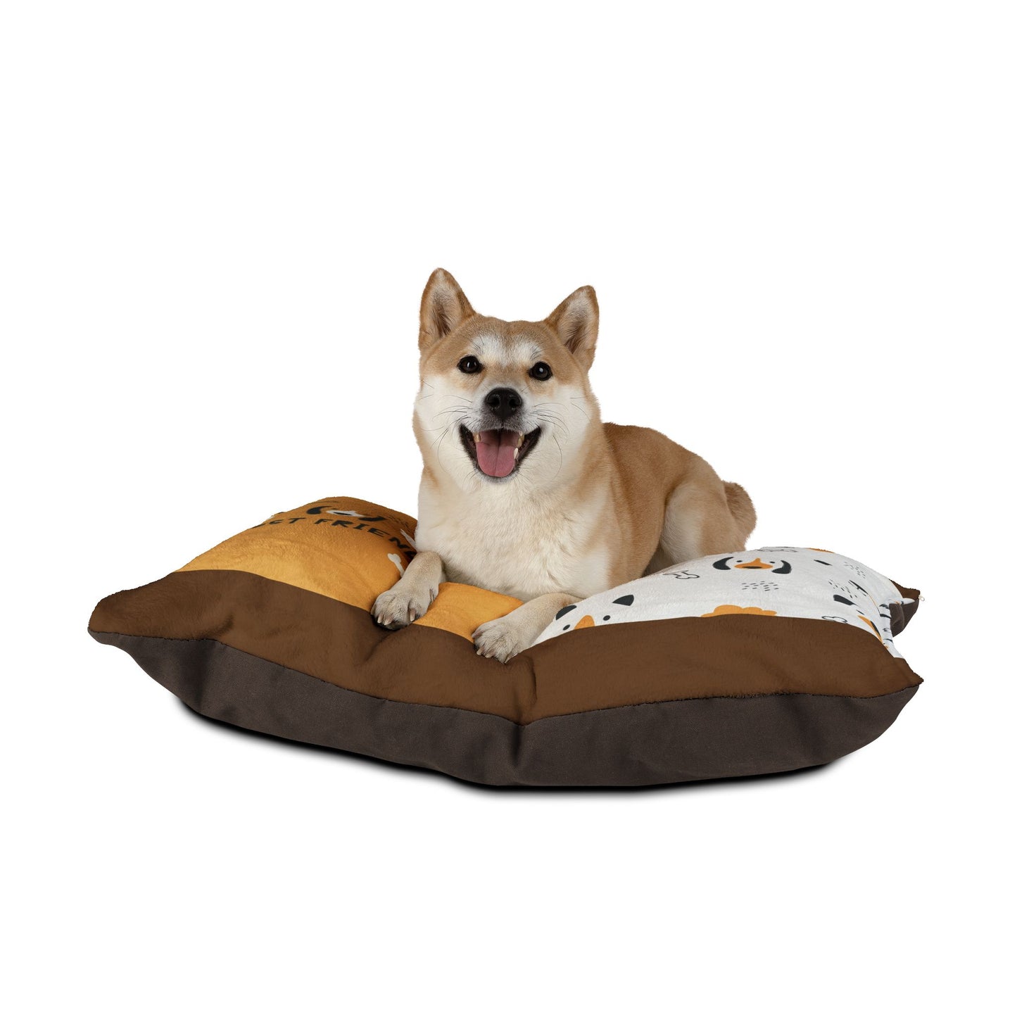 Best Friends Dog Pet Bed — Cozy Plush Rectangular Pillow for Small & Medium Dogs