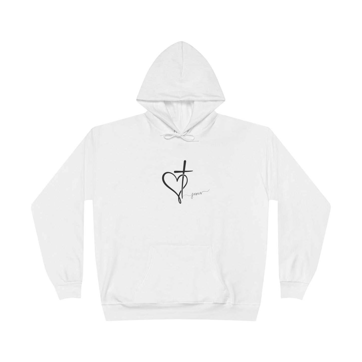 Jesus Heart Cross Hoodie — I speak the Name of Jesus