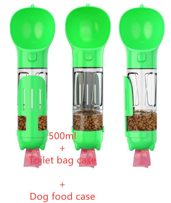 Travel 3 In 1 Dog Water Bottle Feeder Bowl Garbage Bag Storage Portable Pet Outdoor Travel 3 In 1 Dog Water Bottle