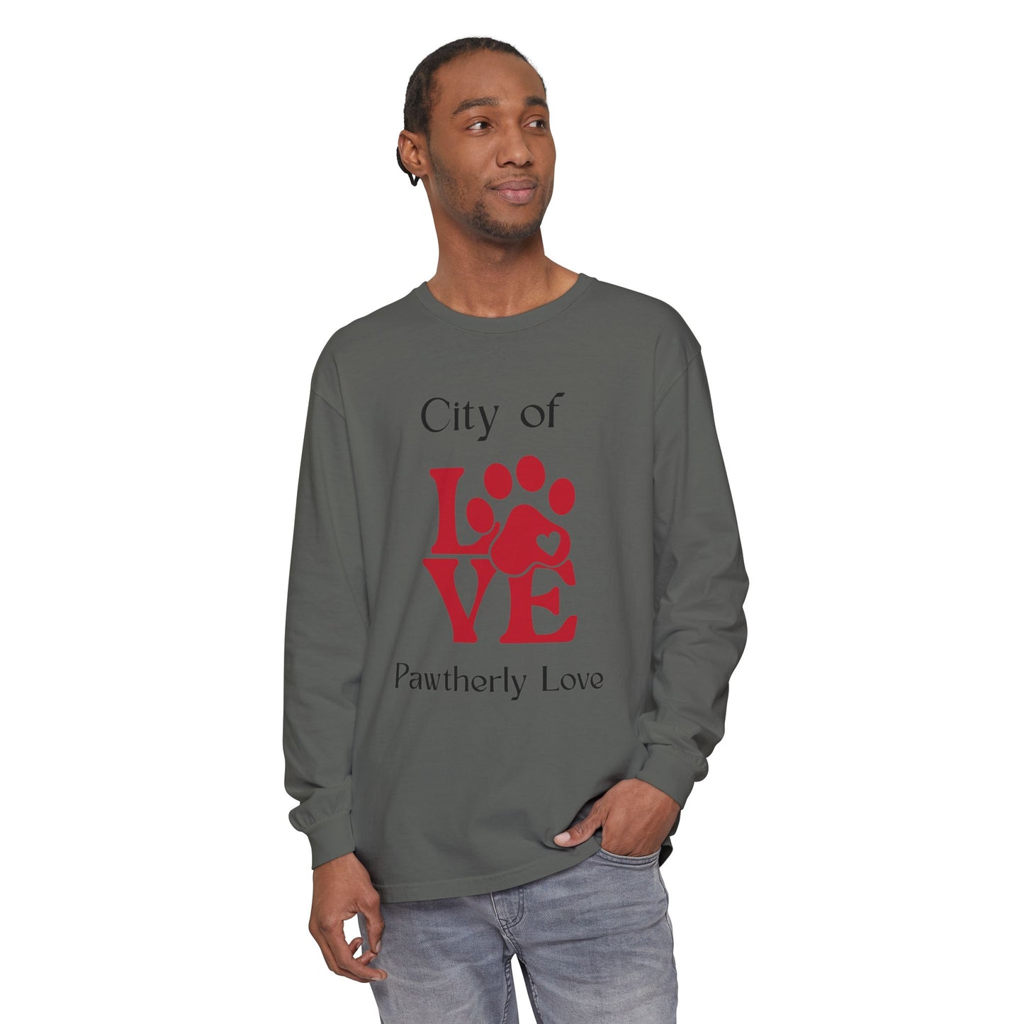 City of Love Pawthery Love Long Sleeve Tee