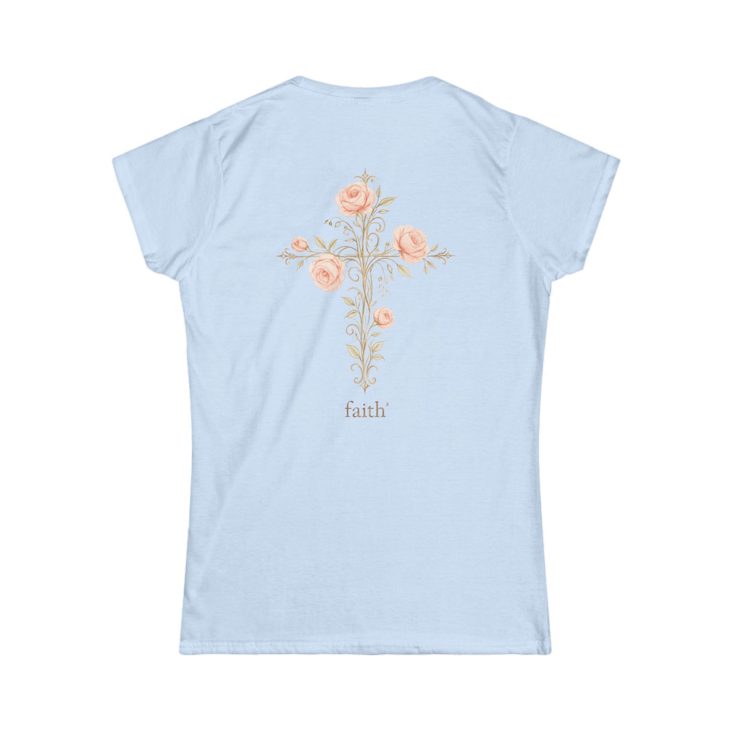 “Women’s Floral Cross Faith T‑Shirt | Christian Apparel & Inspirational Gift”