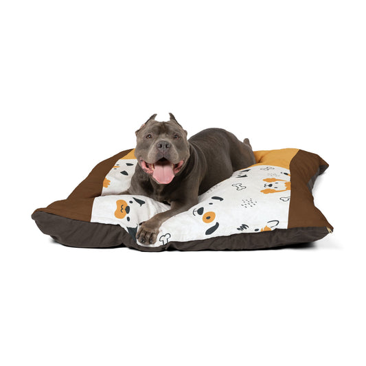 Best Friends Dog Pet Bed — Cozy Plush Rectangular Pillow for Small & Medium Dogs