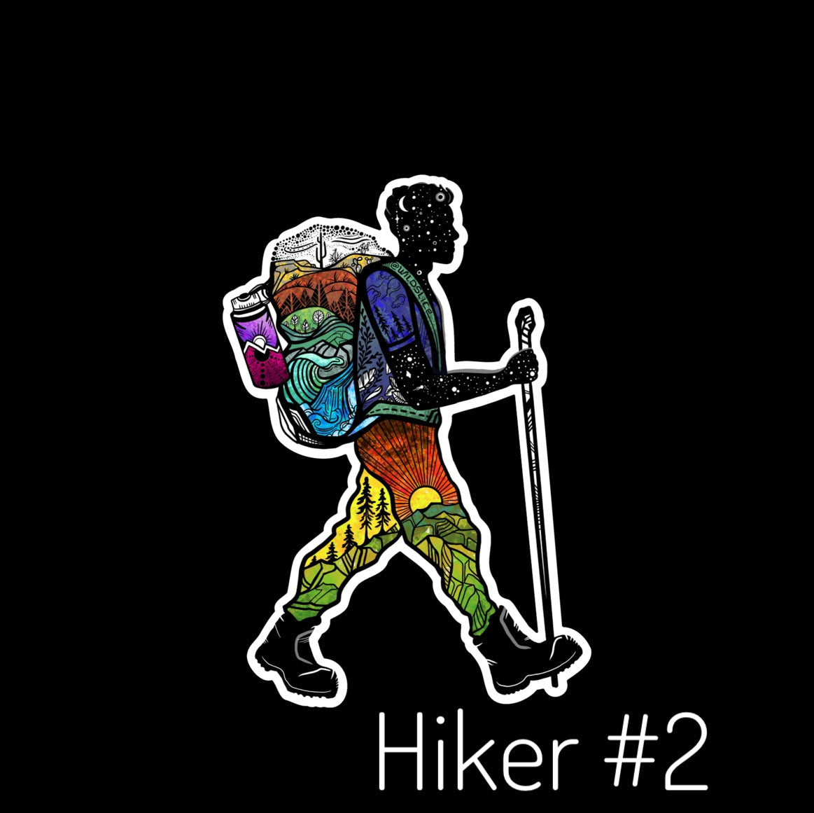 Hiker Guy #2 Stickers