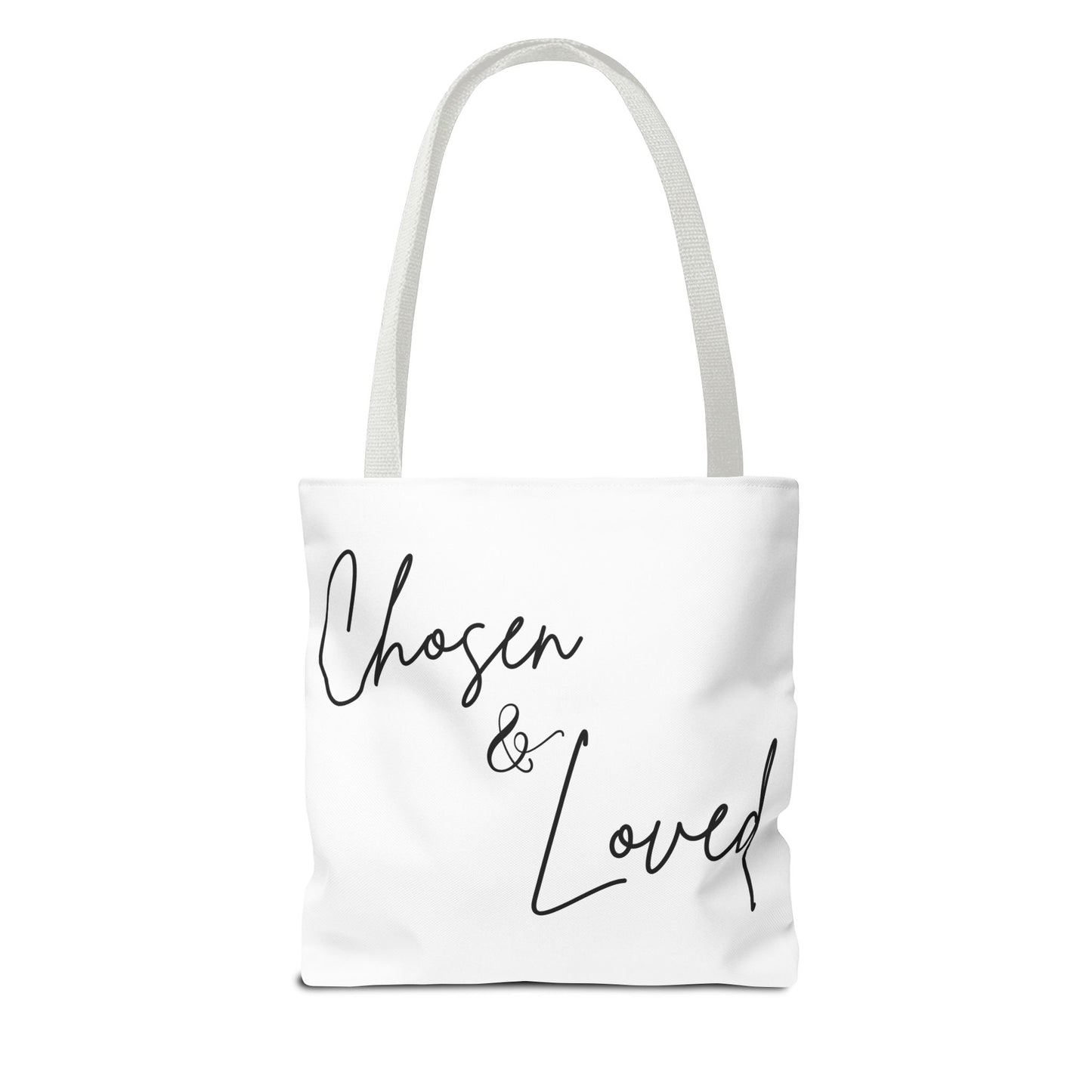 Chosen and Loved Tote Bag — Inspirational All-Over Print Tote