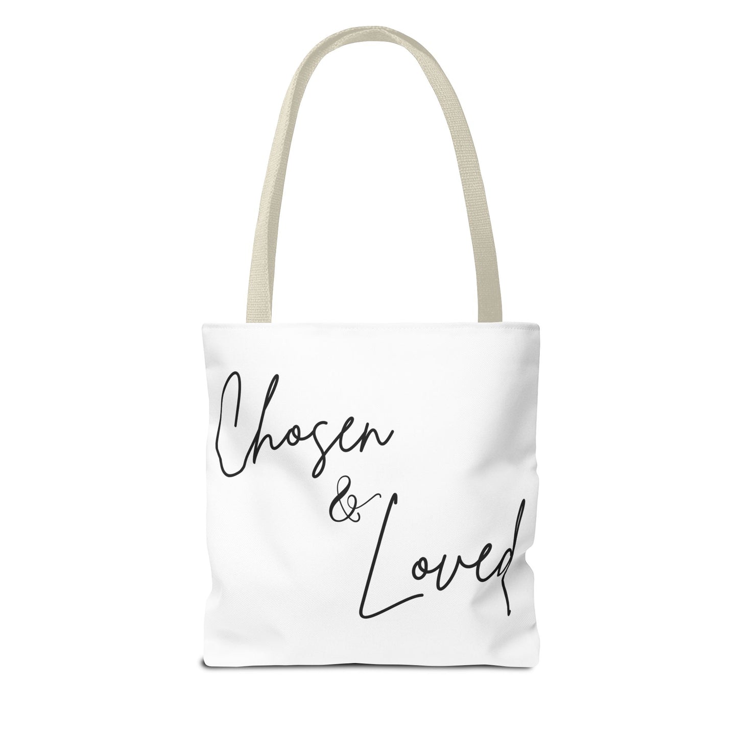Chosen and Loved Tote Bag — Inspirational All-Over Print Tote