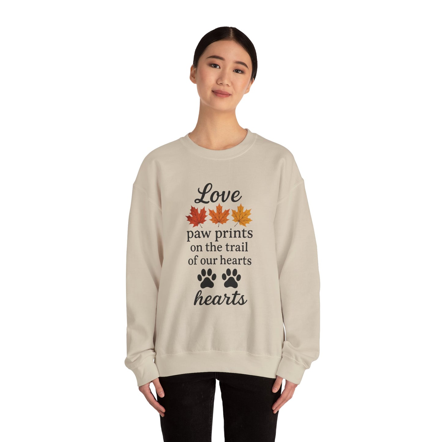 Love Paw Prints Crewneck Sweatshirt