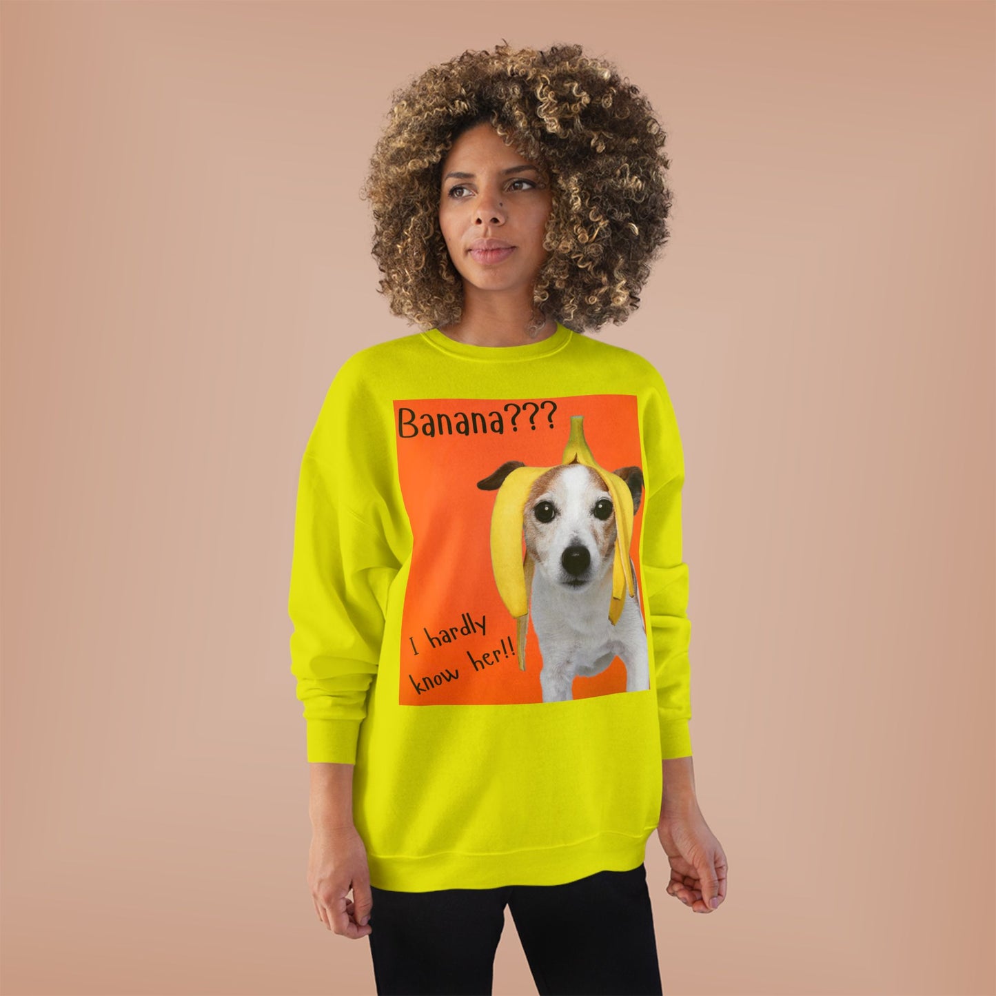 Banana??? I Barely Know Her! Dog Crewneck Sweatshirt