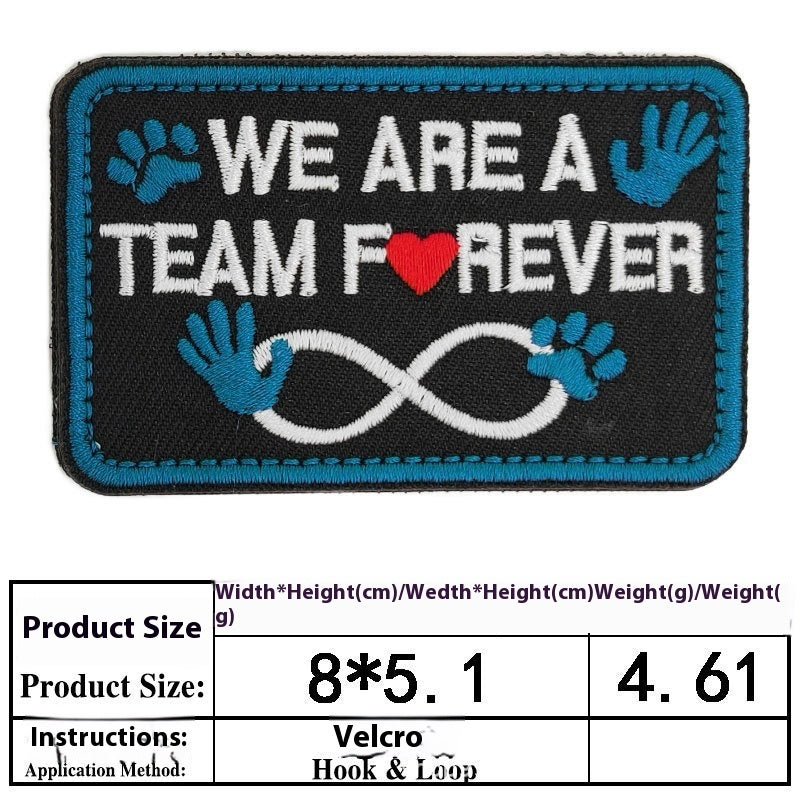 Pet Dog Accessories Embroidered Velcro New Pet Clothing Decorative Sticker Computer Embroidery Chapter