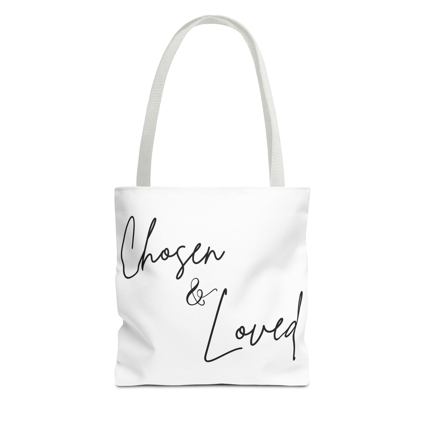 Chosen and Loved Tote Bag — Inspirational All-Over Print Tote