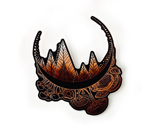 Mushroom Moon 4” sticker