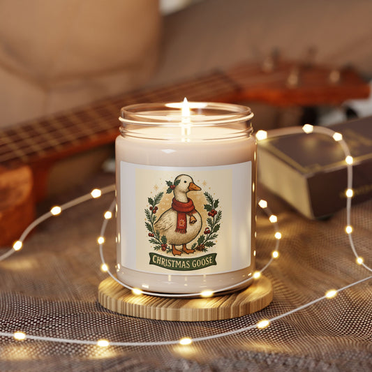 Christmas Goose Scented Soy Candle — 9oz Holiday Jar Candle