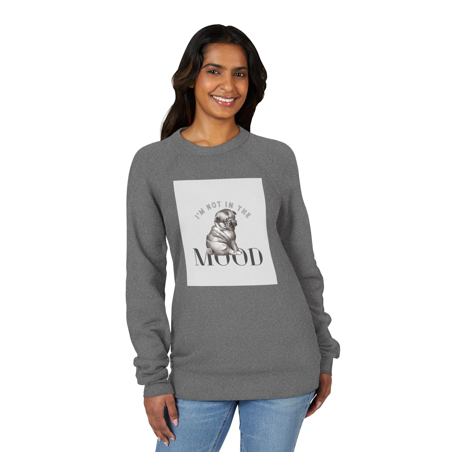 Not In The Mood Grumpy Pug Graphic Crewneck