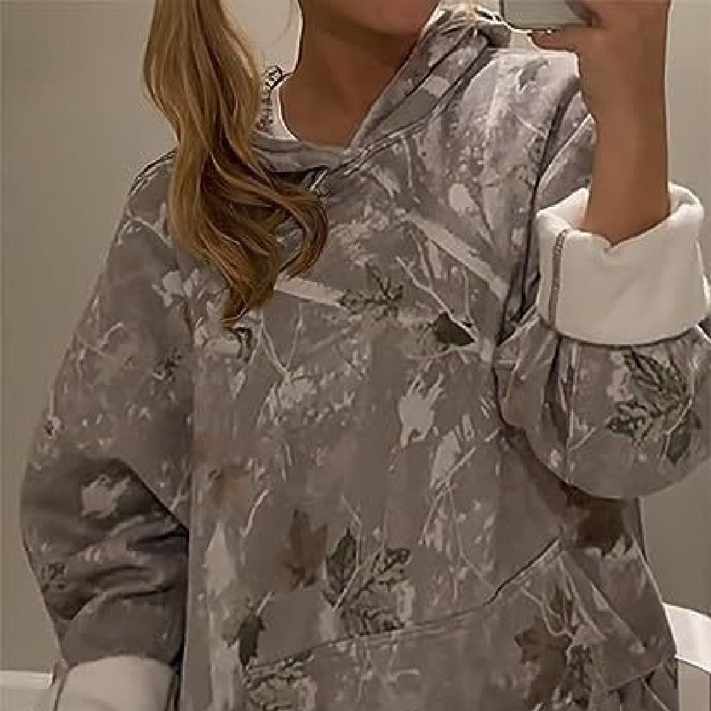 Camo Women's Fashion Casual Pocket Top