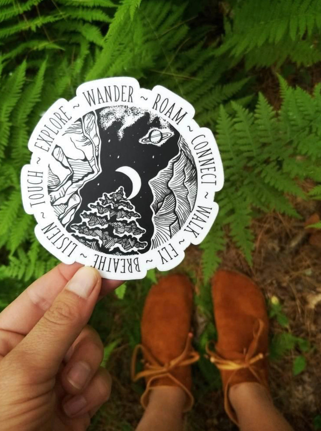 Mountains, Waves, Galaxy 3” & 4” sticker