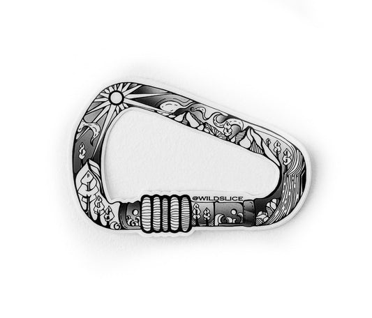 Rock Climbing Carabeaner stickers