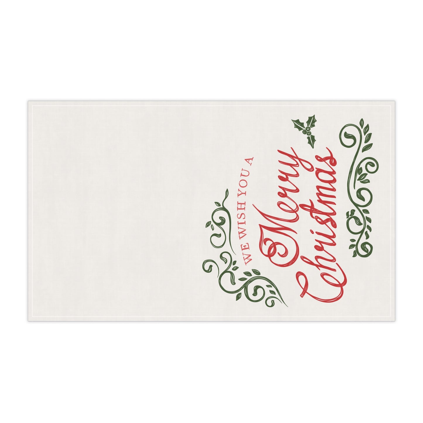 Vintage Merry Christmas Tea Towel — Festive Holiday Kitchen Linen