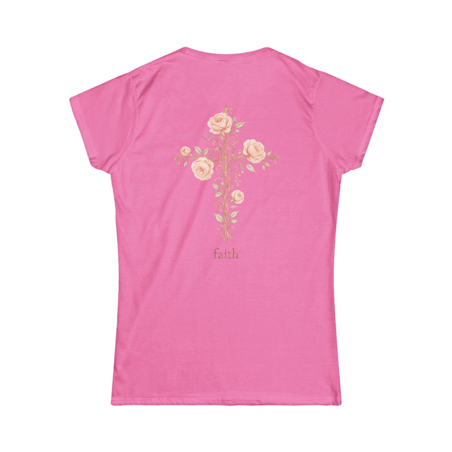 “Women’s Floral Cross Faith T‑Shirt | Christian Apparel & Inspirational Gift”