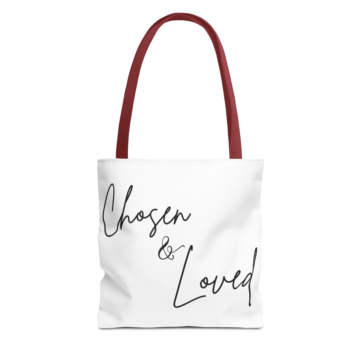 Chosen and Loved Tote Bag — Inspirational All-Over Print Tote