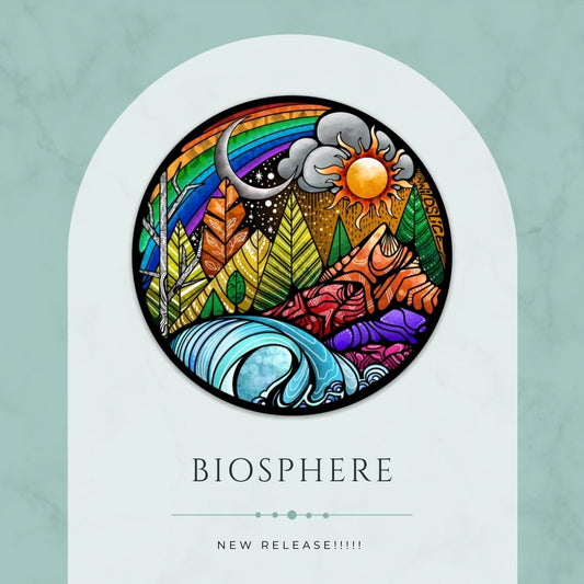 NEW Biosphere sticker! 4” vinyl weatherproof and dishwasher safe!