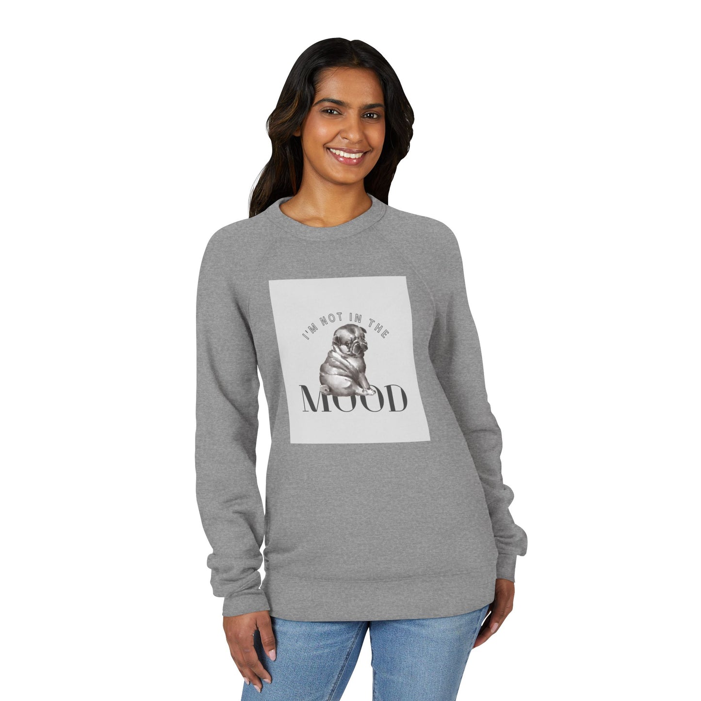 Not In The Mood Grumpy Pug Graphic Crewneck