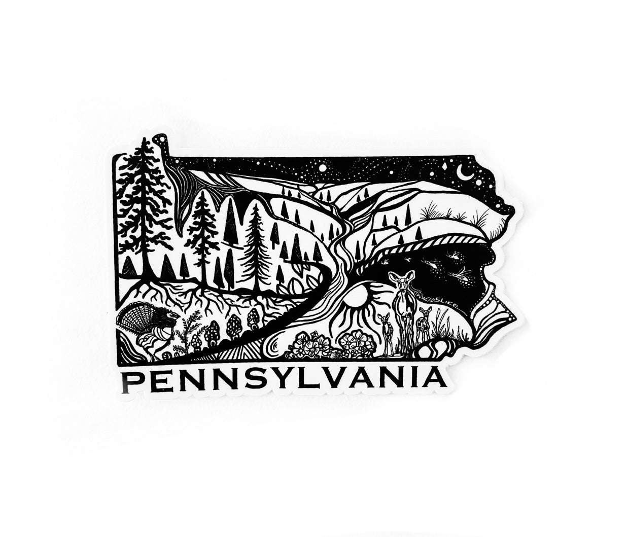 Pennsylvania State Sticker  4" sticker