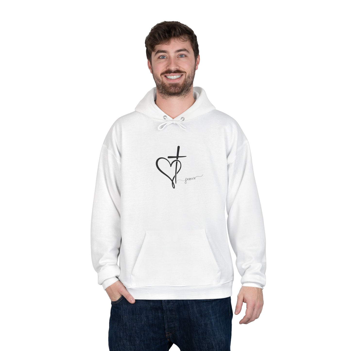 Jesus Heart Cross Hoodie — I speak the Name of Jesus
