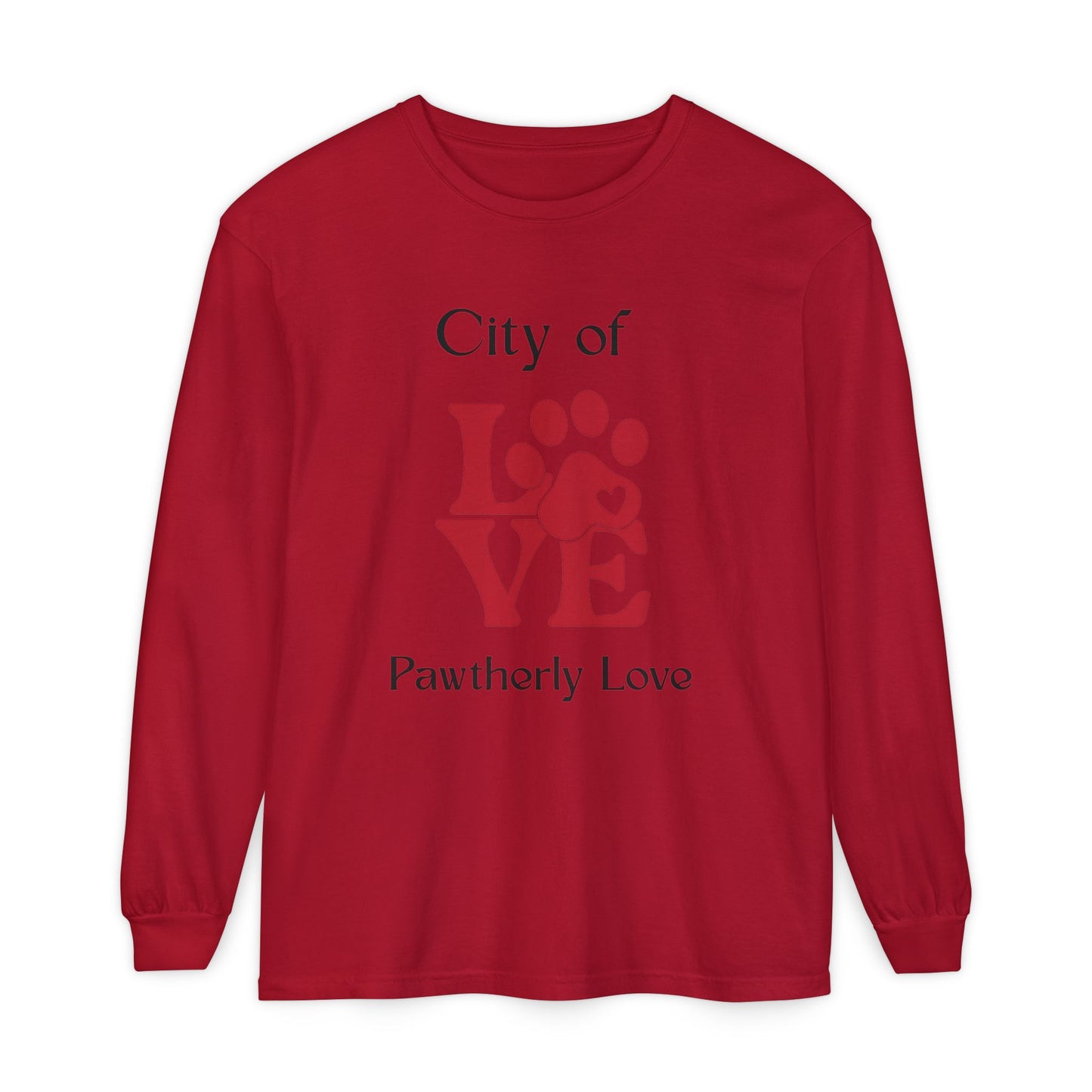 City of Love Pawthery Love Long Sleeve Tee
