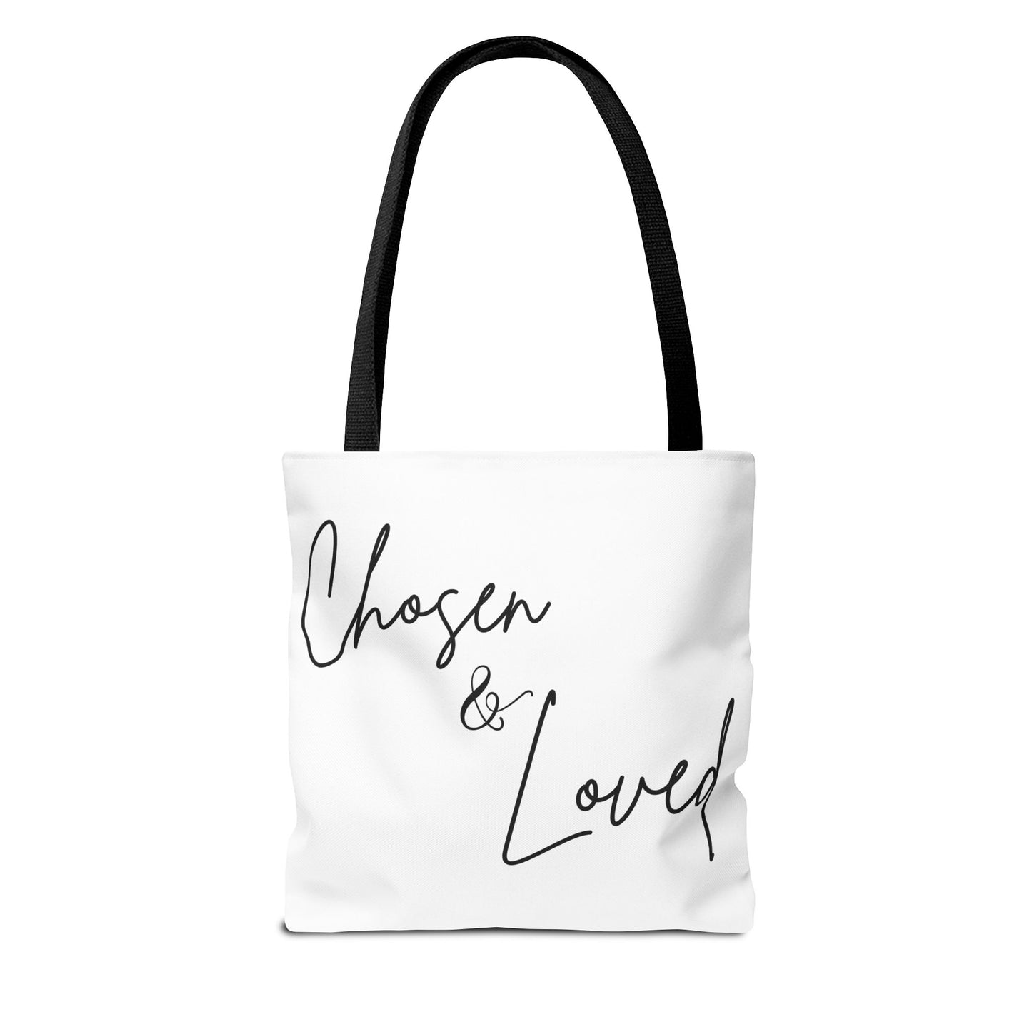 Chosen and Loved Tote Bag — Inspirational All-Over Print Tote
