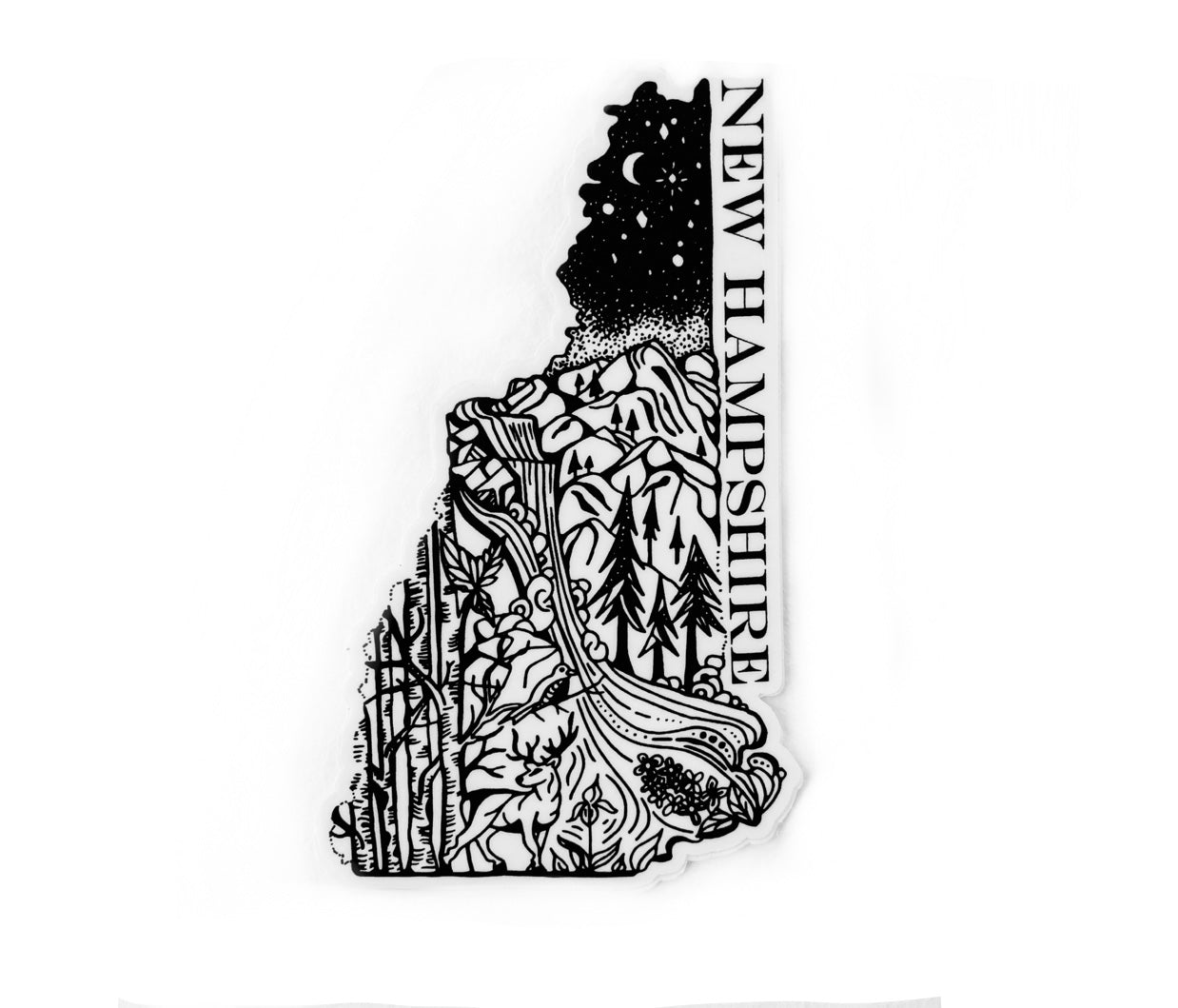 New Hampshire state bumper sticker  4"