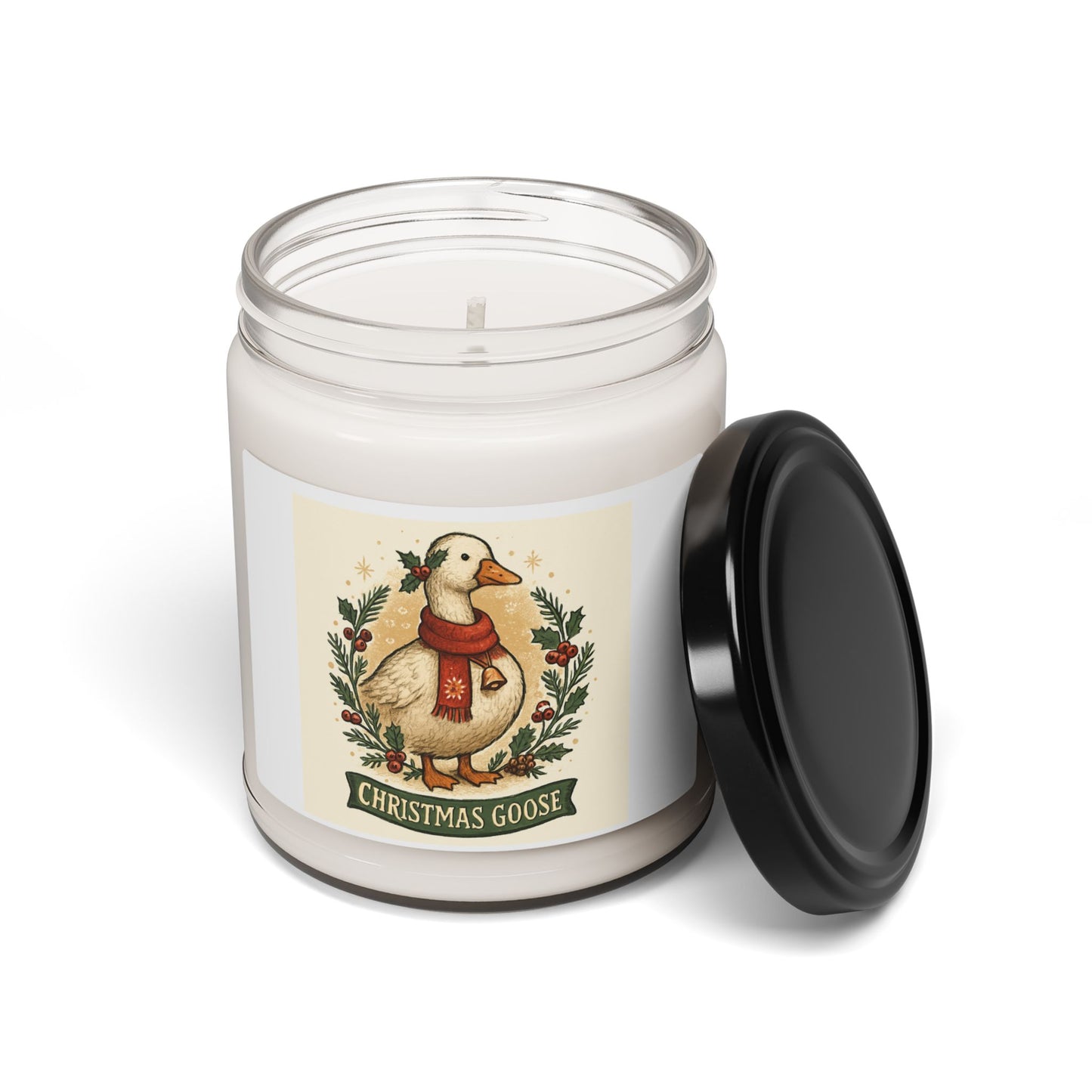 Christmas Goose Scented Soy Candle — 9oz Holiday Jar Candle